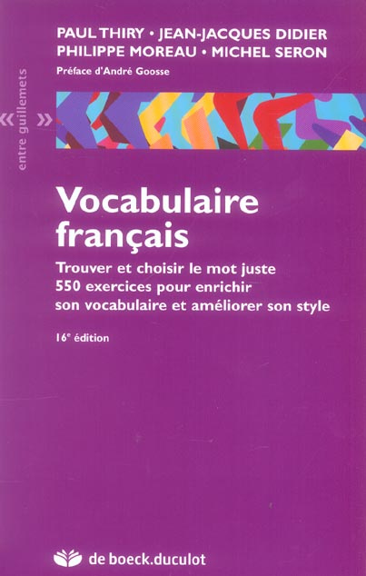 Vocabulaire français. 16e édition