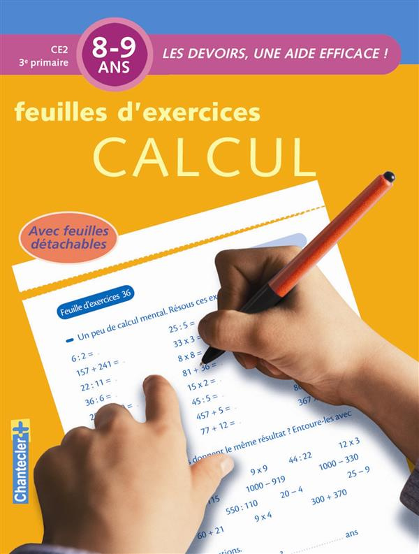 Calcul 8-9 ans. Feuilles d'exercices