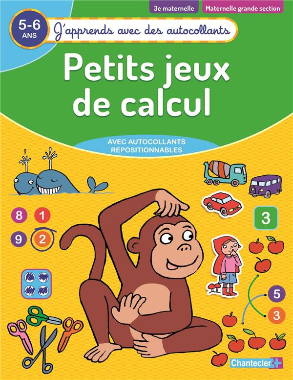 Petits jeux de calcul 3e maternelle, maternelle grande section 5-6 ans. Edition 2019