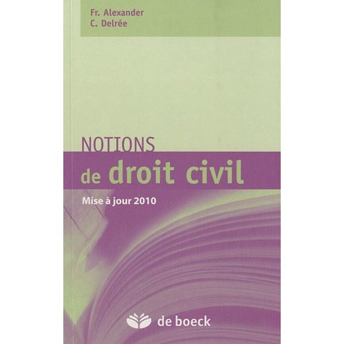 NOTIONS DE DROIT CIVIL