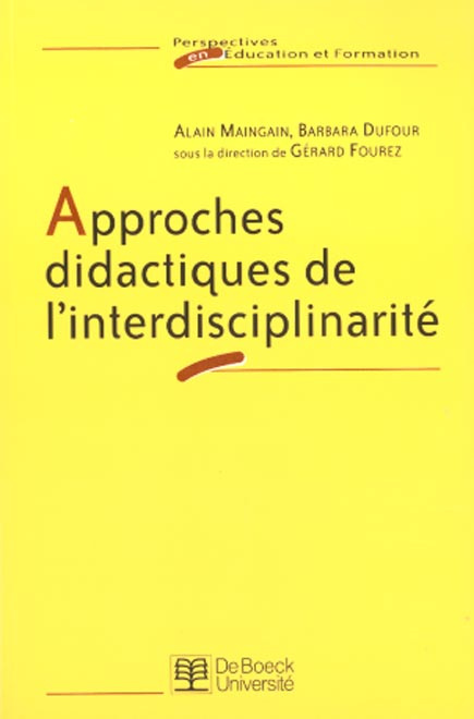 Approches didactiques de l'interdisciplinarité