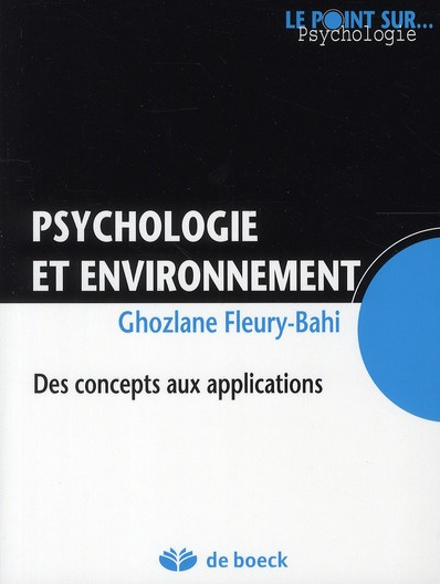 Psychologie et environnement. Des concepts aux applications
