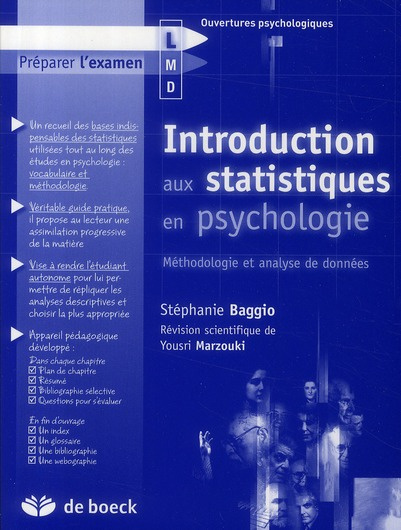 Introduction aux statistiques en psychologie. Méthodologie et analyse de données