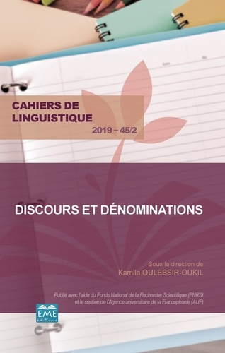 Cahiers de linguistique N° 45-2/2019 : Discours et dénominations