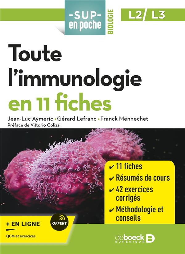 Toute l'immunologie en 11 fiches. L2/L3, 2e édition