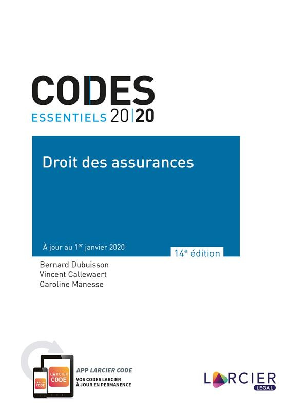 Droit des assurances. Edition 2020