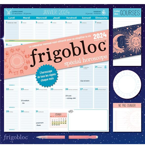 Frigobloc mensuel spécial horoscope. Edition 2024