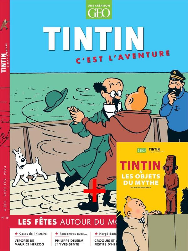 Tintin c'est l'aventure N° 18, décembre 2023 - février 2024 : Les fêtes autour du monde. Avec le liv