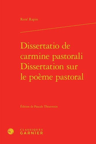 DISSERTATIO CARMINE PASTORALI DISSERTATION SUR POEME PASTORAL