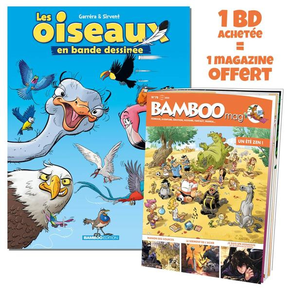 Les oiseaux en bande dessinée Tome 1 : Avec Bamboo Mag N° 78, juillet-août-septembre 2022 offert