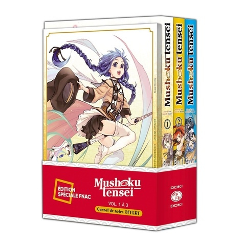 Mushoku Tensei Tome 1 à 3 . Pack spécial avec un carnet de notes offert