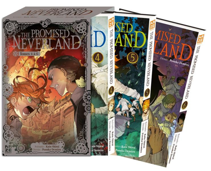 The Promised Neverland : Pack en 3 volumes : Tome 4, Vivre ; Tome 5, L'évasion ; Tome 6, B06-32. Ave