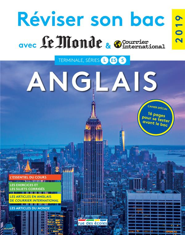 Anglais Terminale, séries L, ES, S. Edition 2019