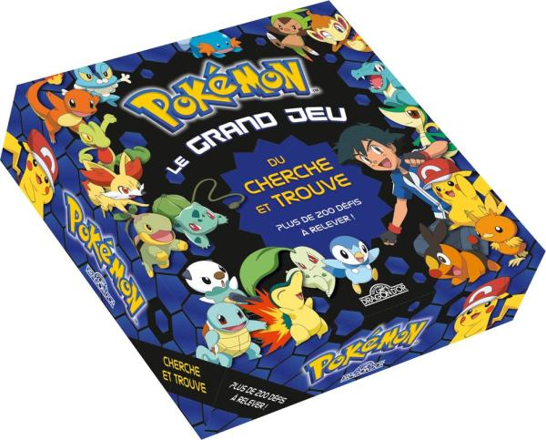 Pokémon le grand jeu du cherche et trouve. Plus de 200 défis à relever ! Contient : un plateau de je