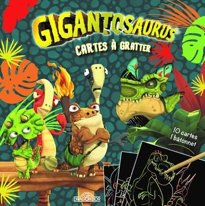 Cartes à gratter Gigantosaurus. 10 cartes, 1 bâtonnet