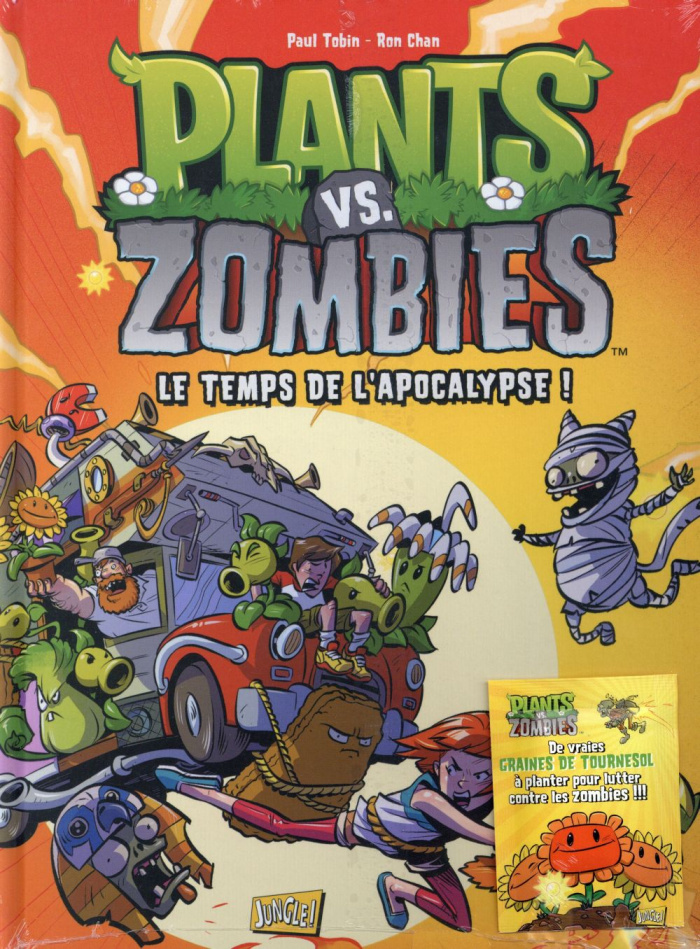 Plants vs Zombies Tome 2 : Le temps de l'Apocalypse ! Avec de vraies graines de tournesol à planter