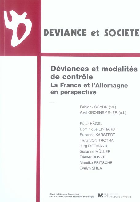 Déviance et Société Volume 29 N° 3 : Déviances et modalités de contrôle. La France et l'Allemagne en