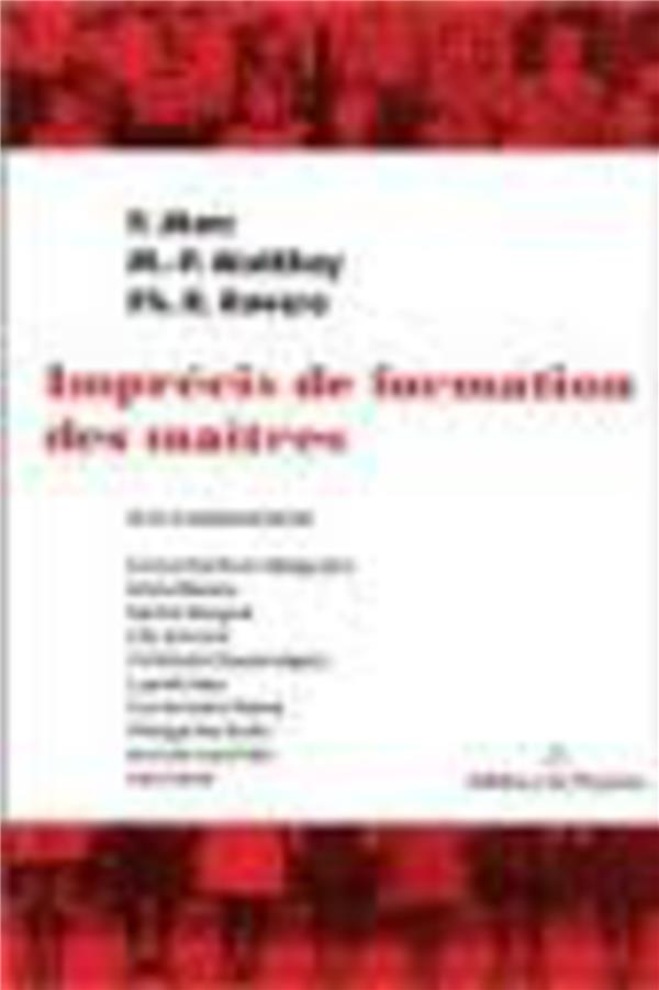 Imprécis de formation des maîtres