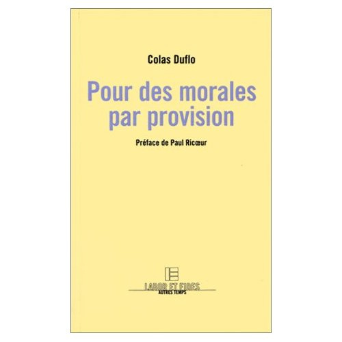 POUR DES MORALES PAR PROVISION