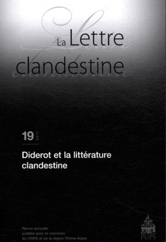 La Lettre clandestine N° 19/2011 : Diderot et la littérature clandestine