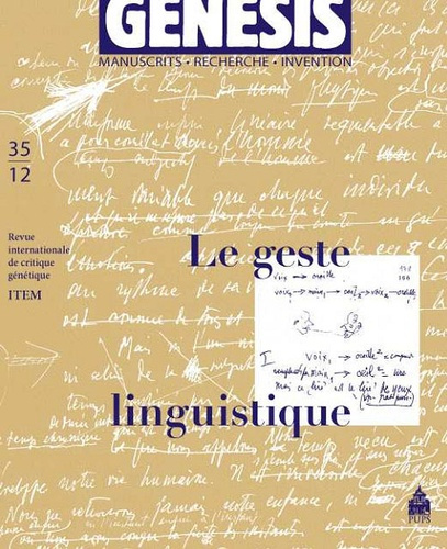 Genesis N° 35/2012 : Le geste linguistique
