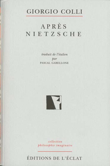 APRES NIETZSCHE