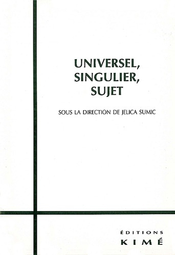 Universel, singulier, sujet