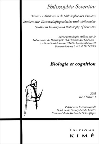 Philosophia Scientiae Volume 6 N° 1/2002 : Biologie et cognition