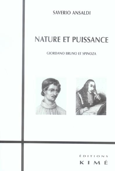 Nature et puissance. Giordano Bruno et Spinoza