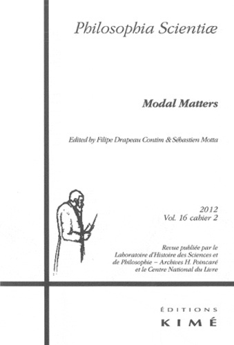 Philosophia Scientiae Volume 16 N° 2/2012 : Modal Matters