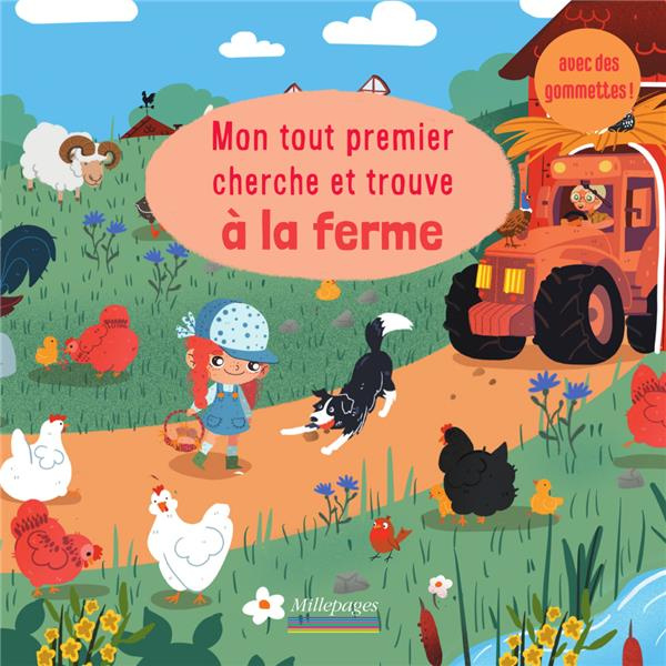 Mon tout premier cherche et trouve à la ferme. Avec des gommettes