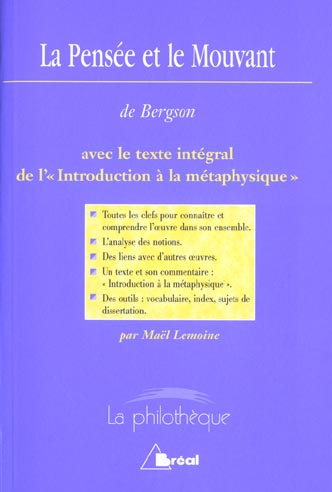 La pensée et le mouvant de Bergson
