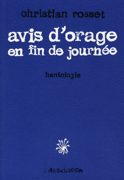 Avis d'orage en fin de journée. Hantologie