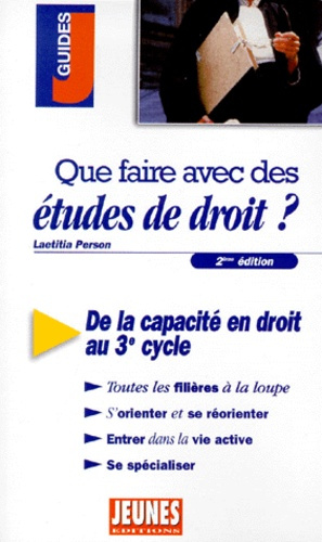 Que faire avec des études de droit ? 2e édition