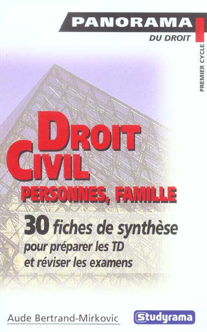 Droit civil : personnes, familles