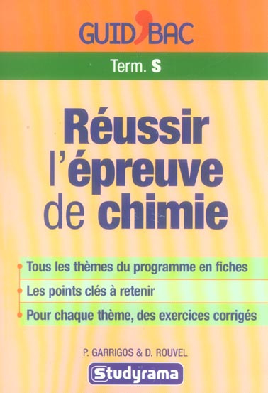 Réussir l'épreuve de chimie Tle S