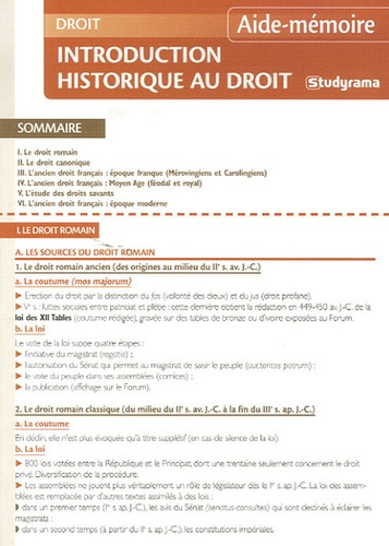 Introduction historique au droit