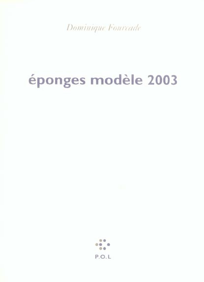Eponges modèle 2003