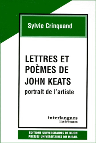 LETTRES ET POEMES DE JOHN KEATS. Portrait de l'artiste