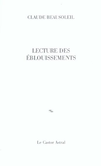 Lecture des éblouissements