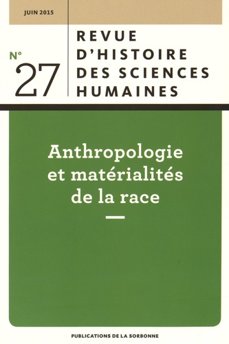 REVUE D HISTOIRE DES SCIENCES HUMAINES 27