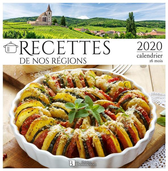 Calendrier recettes de nos régions. Edition 2020