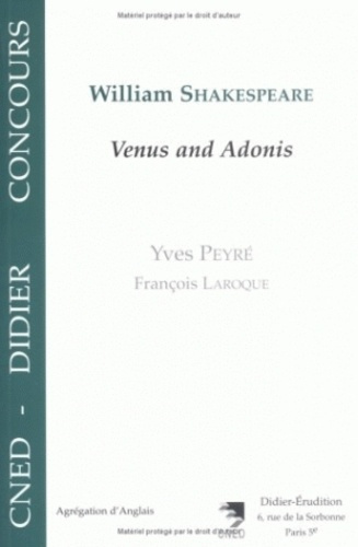 William Shakespeare, "Venus and Adonis"