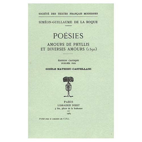 Poésies. Amours de Phyllis et diverses amours (1590)