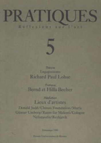 PRATIQUES. REFLEXIONS SUR L'ART N°5