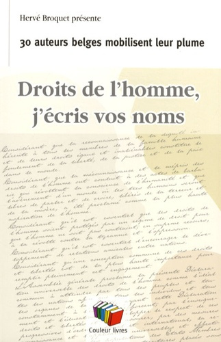 Droits de l'homme, j'écris vos noms