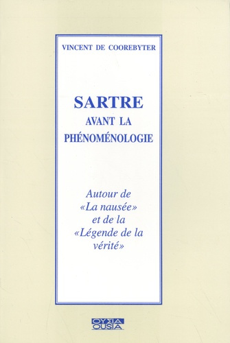 SARTRE AVANT LA PHENOMENOLOGIE