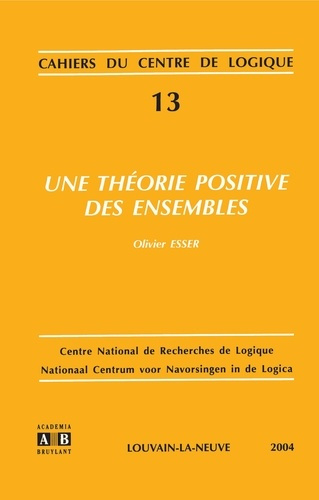 THEORIE POSITIVE DES ENSEMBLES