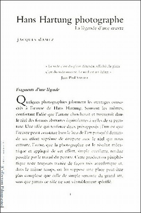Hans Hartung photographe. La légende d'une oeuvre