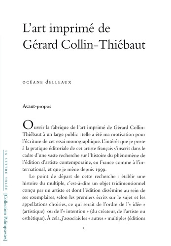 L'art imprimé de Gérard Collin-Thiébaut